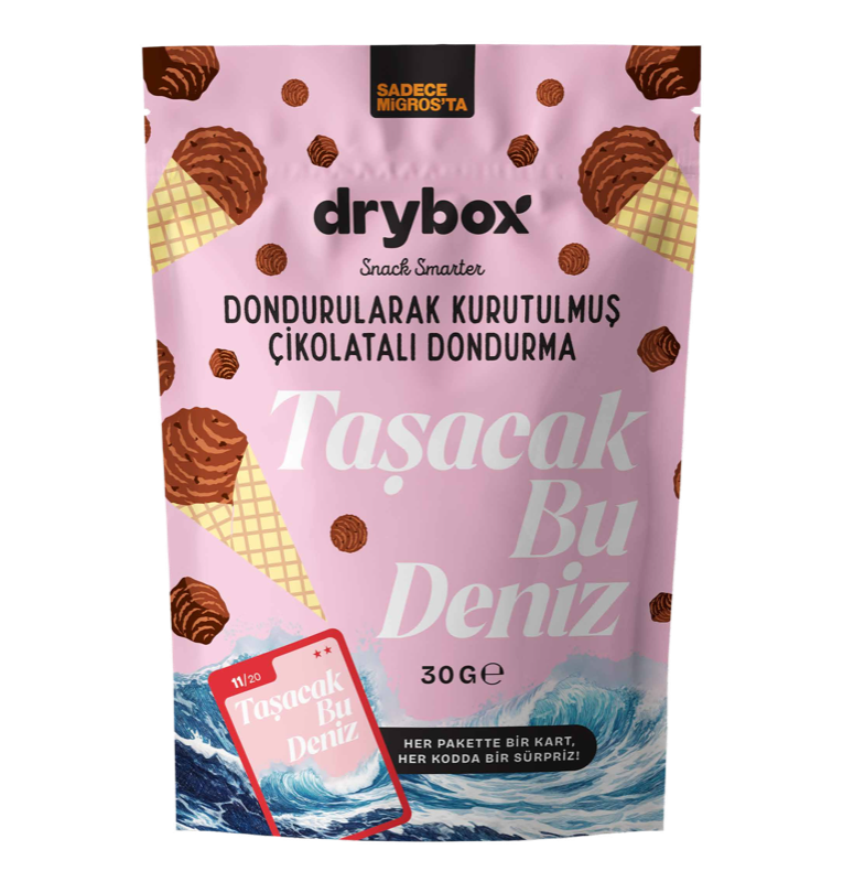 Dondurularak Kurutulmuş Çikolatalı Dondurma